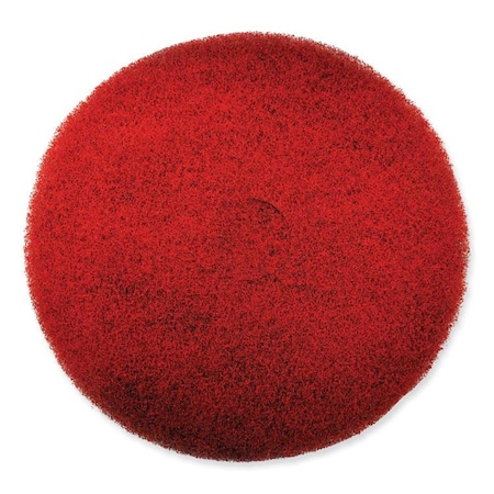 Sc Johnson Ez Care Heavy Duty Scrub Pad - 13 in. Dia. - Red & Gray, 5PK SJN311174
